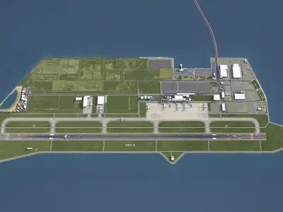 Kobe - Airport - UKB Low-poly 3D model