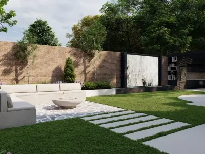 Garden Landscape 3D Model - SketchUp and Lumion Scene 3D model