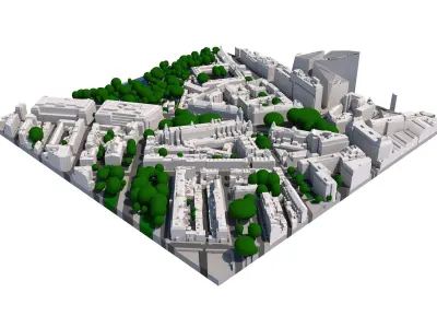 London city tile Level 2 block TQ2879 South East 3D model