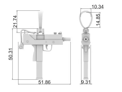 MAC 10 Pendant  3D print model