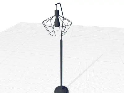 Glatt Black Task Floor Lamp 3D model