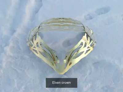 Crown Fantasy Angel statues 3D Model Pack