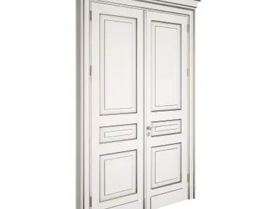 Classic double door with patina 3D model