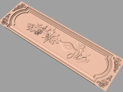 European furniture 3D relief models for CNC wood engraving E152 3D model