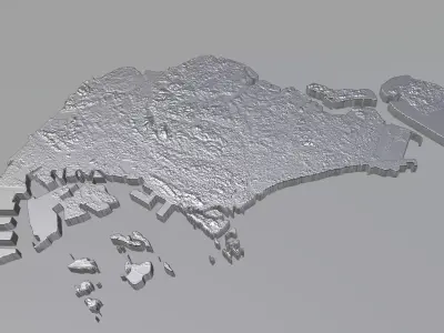 Singapore Terrain Country 3D model