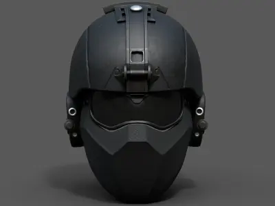 helmet 3d model military combat fantasy futuristic  Low-poly 3D model