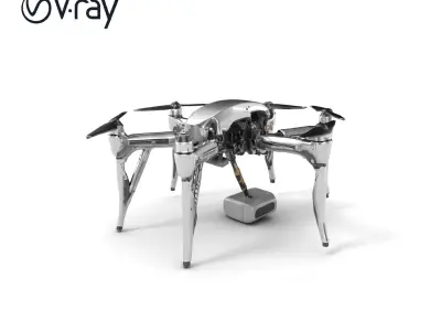 Giant Spider Drone Hexapod Terrain Mapping model pack Low-poly 3D model