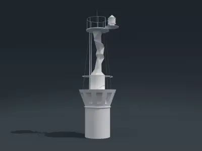 Cape Margopulo Lighthouse Sevastopol 3D model