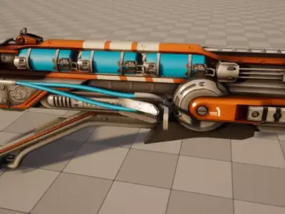 fission shotgun Low-poly 3D model
