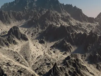 Mountains snow big n2 3D model