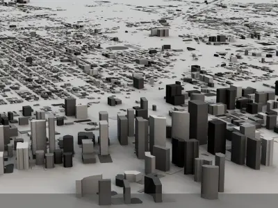 Miami Streets and Buildings 3D model