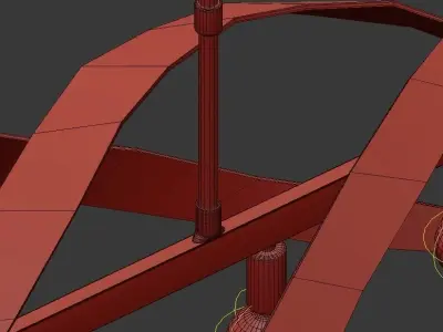 Trephine Oval Chandelier 3D model