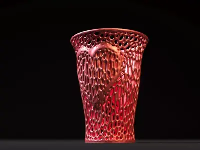 Vase heart 3D print model