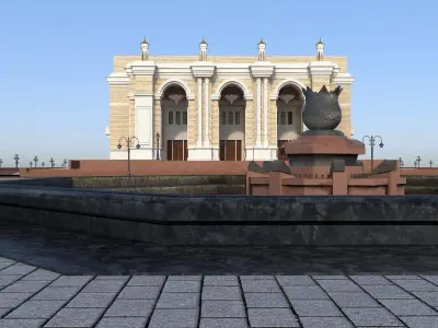  3D architecture model theater of Alisher Navoi 3D model