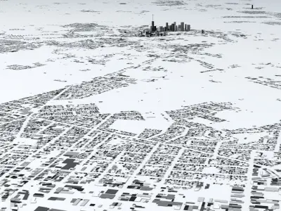 Auckland Streets and Buildings 3D model