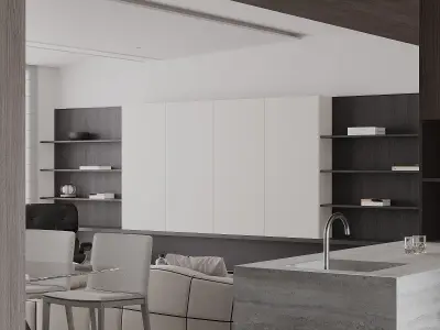 Modern livingroom 3D model buy