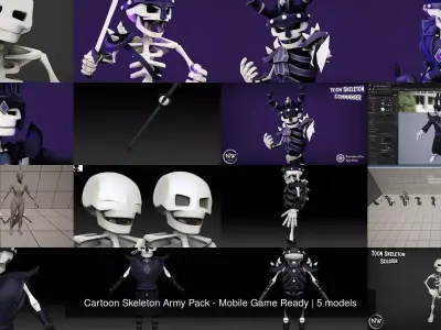 Cartoon Skeleton Army Pack - Mobile Game Ready