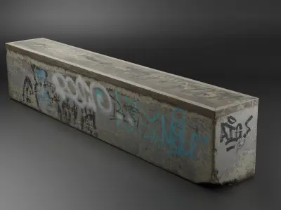 Small Skatepark Ramp Low-poly 3D model