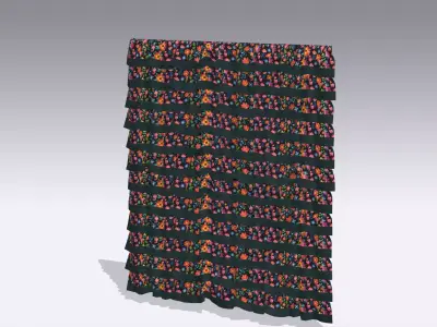 Curtain Low-poly 3D model