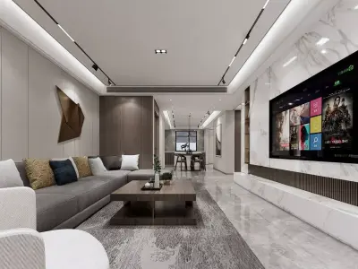 Livingroom Interior 3D model-11 3D model