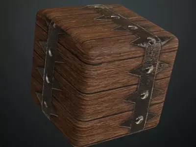 Spiked Iron-Clad Wood Planks PBR Texture