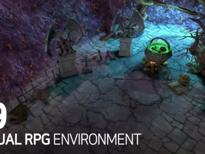 Casual RPG Environment 09 Low-poly 3D model