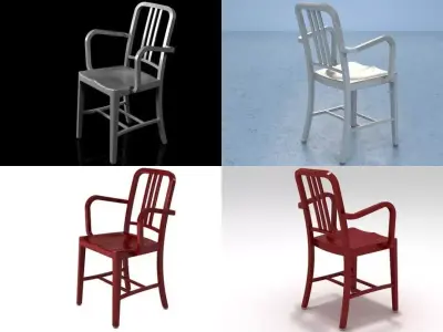 Navy Armchair 3D model