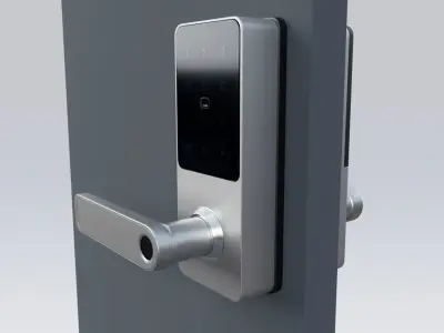 Biometric Digital Door Lock Low-poly 3D model