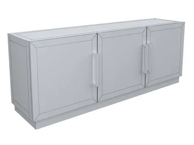 Restoration Hardware- Herringbone Media Console-001 3D model