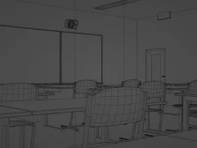 Dutch Classroom Free low-poly 3D model