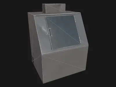 Low Poly PBR Ice Box 1 Low-poly 3D model