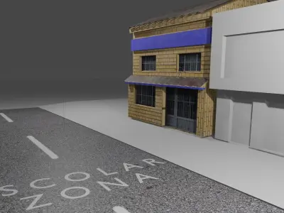 Colombian Style Low Poly House Low-poly 3D model