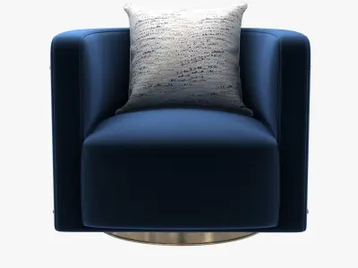 Promemoria pervinca swivel armchair 3D model
