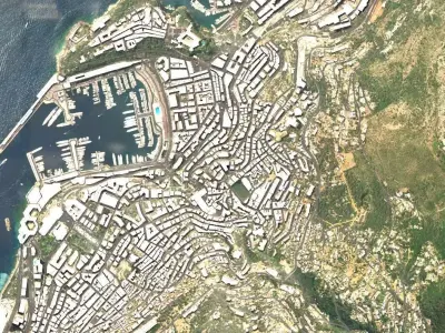 Cityscape Monaco 3D model