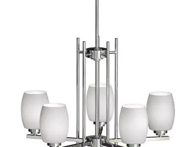 Kichler Eileen Chrome Five Light Medium One Tier Chandelier 3D model