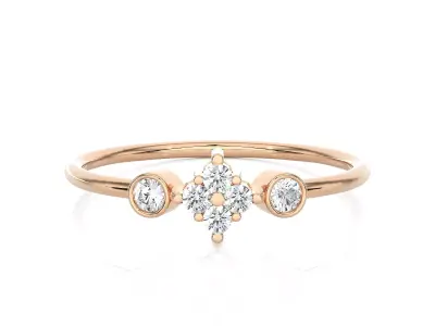 Light Minimalist Diamond Ring 3D print model