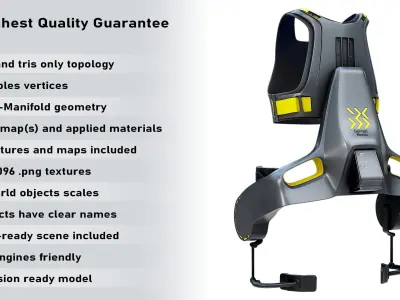 Exoskeleton German Bionic Apogee PBR Low-poly 3D model