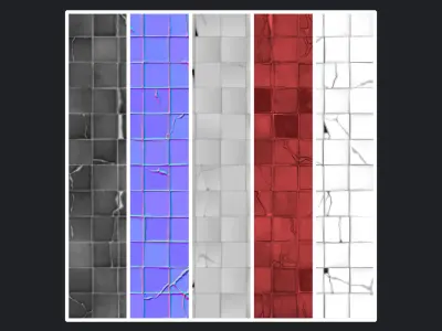 Stylized Floor Tiles Material 12 Texture