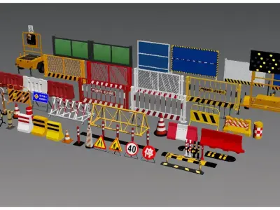 Traffic facilities 3D model