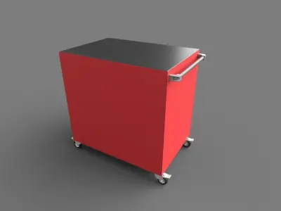 Tool Roller Cabinet Low-poly 3D model