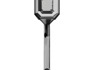Modern Chrome Key 3D Model Low-poly 3D model