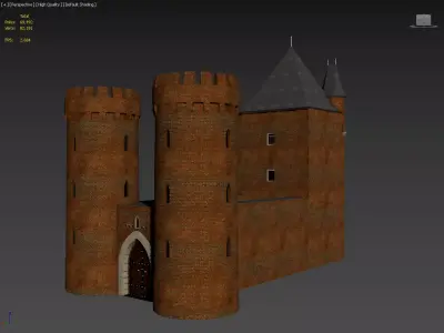 Markttor gate Monchengladbach 3D model