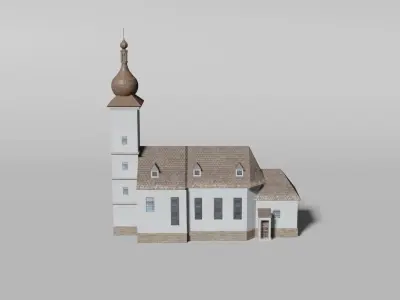 Rural Bavarian church building 3D model