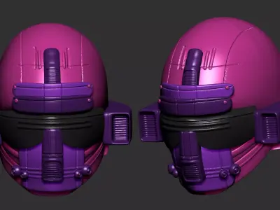 helmet high poly sculpt 3d printable ver 7 3D model 3D model 147