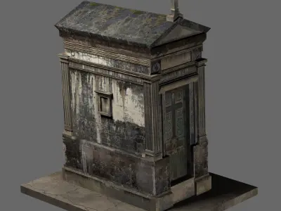 Old Weathered Mausoleum 3D model