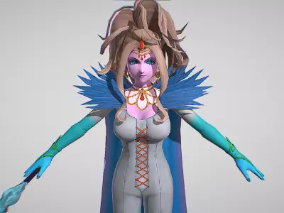 Krystalinda - Dragon Quest Monsters - All Animations Included Low-poly 3D model