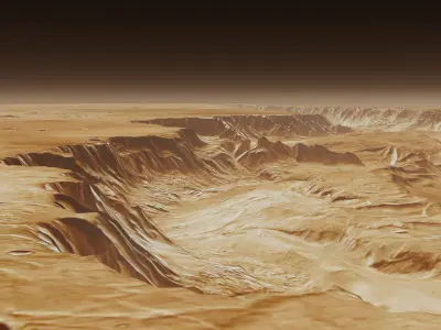 Mars Valles Marineris Alien Planet Sci-Fi Fantasy Scenery 3D model