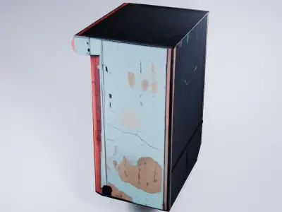 Stylized Low Poly Vending Machine - Cigarettes and Products 3D model