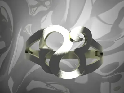 Plain Light Women Ring 3D print model