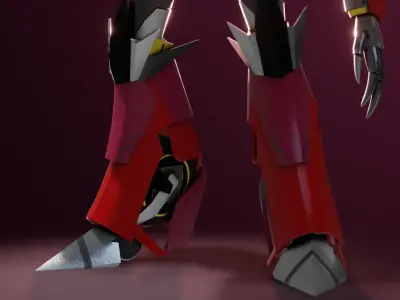  Knockout Transformers Prime Character Rig Low-poly 3D model